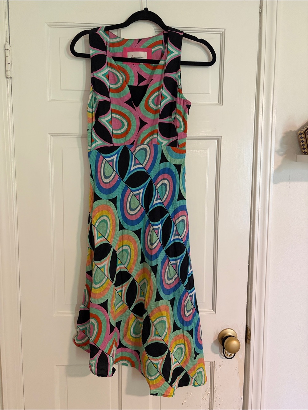 Anthropologie Multicolor Geometric Maxi Dress